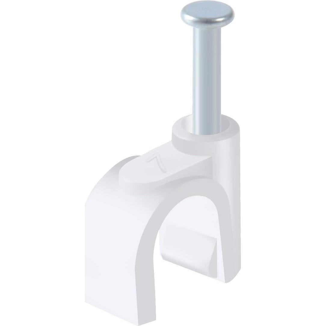 Clips de Cable TENINYU 200 Pcs 7mm para Gestión de Cables - Blanco