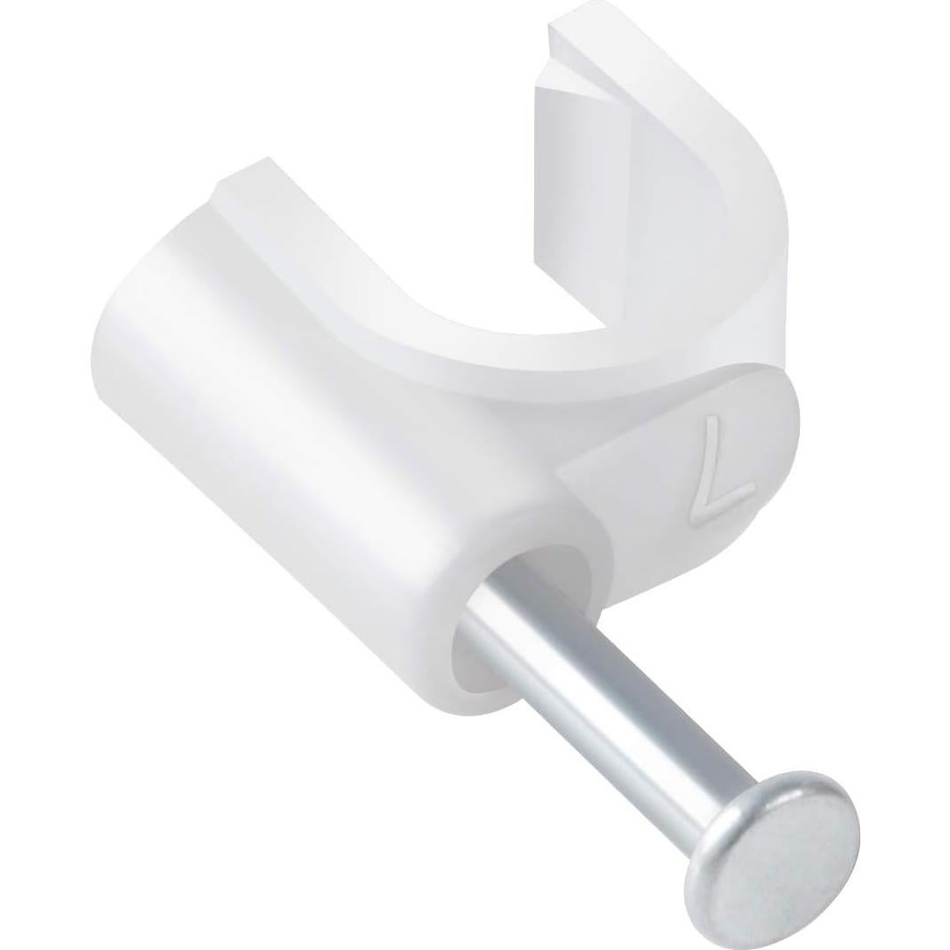 Clips de Cable TENINYU 200 Pcs 7mm para Gestión de Cables - Blanco