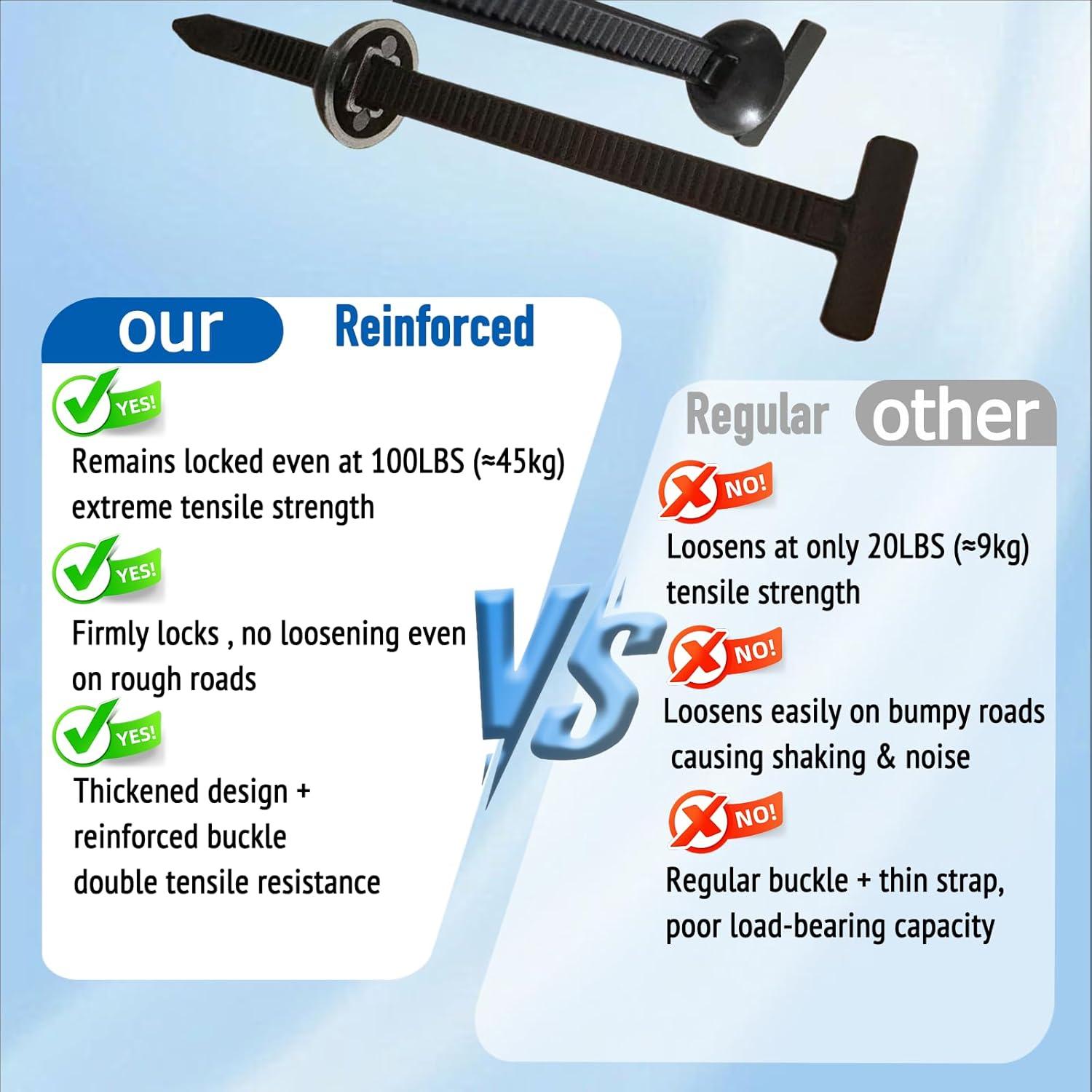 110 Hebillas de Cable Universal SHANXIWEIZHI con Bloqueo Seguro