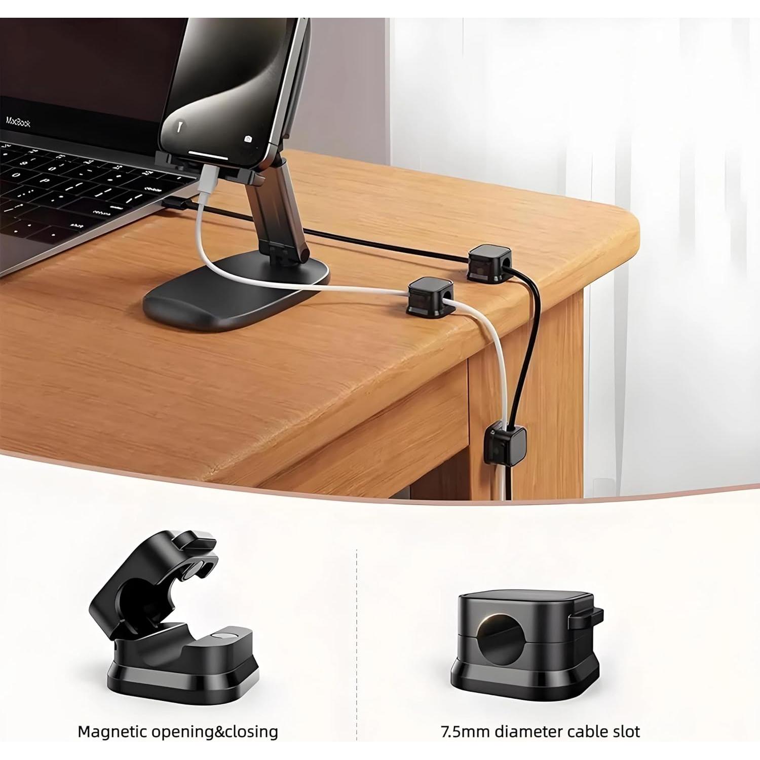 Organizador de Cables Magnético WANLILAI 6 PCS Blanco