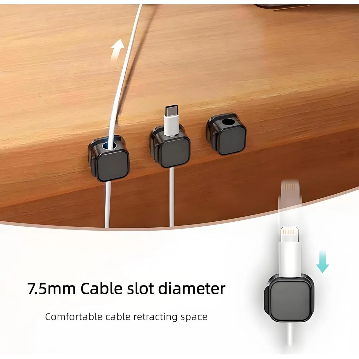 Organizador de Cables Magnético WANLILAI 6 PCS Blanco