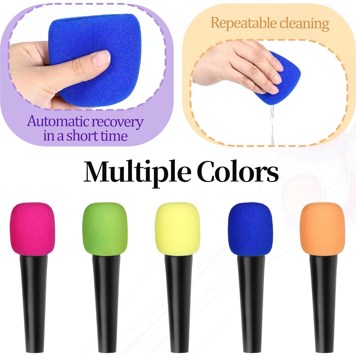 10 Fundas de Espuma para Micrófono Multicolor - Paraviento