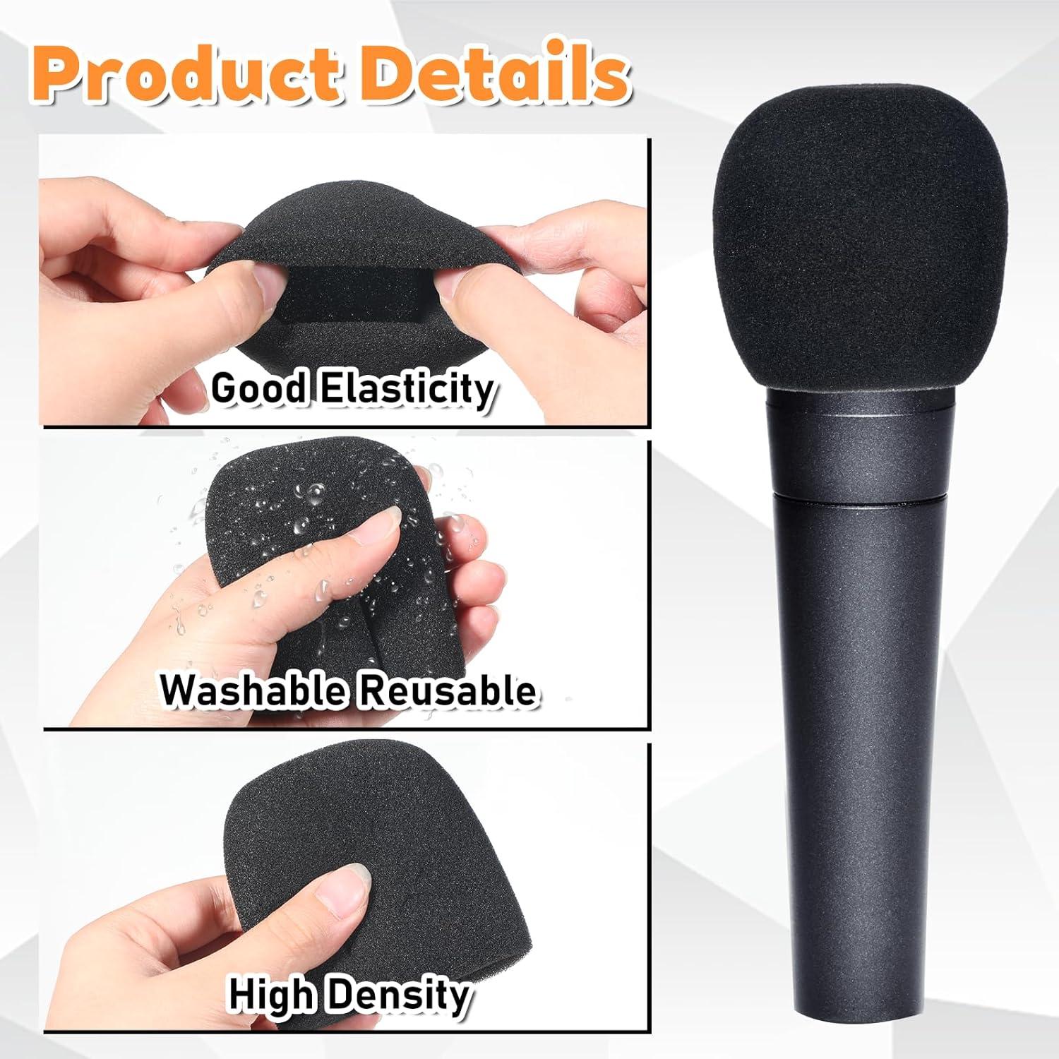 Funda de Espuma Negra para Micrófono - 9 Piezas - Filtra Ruido