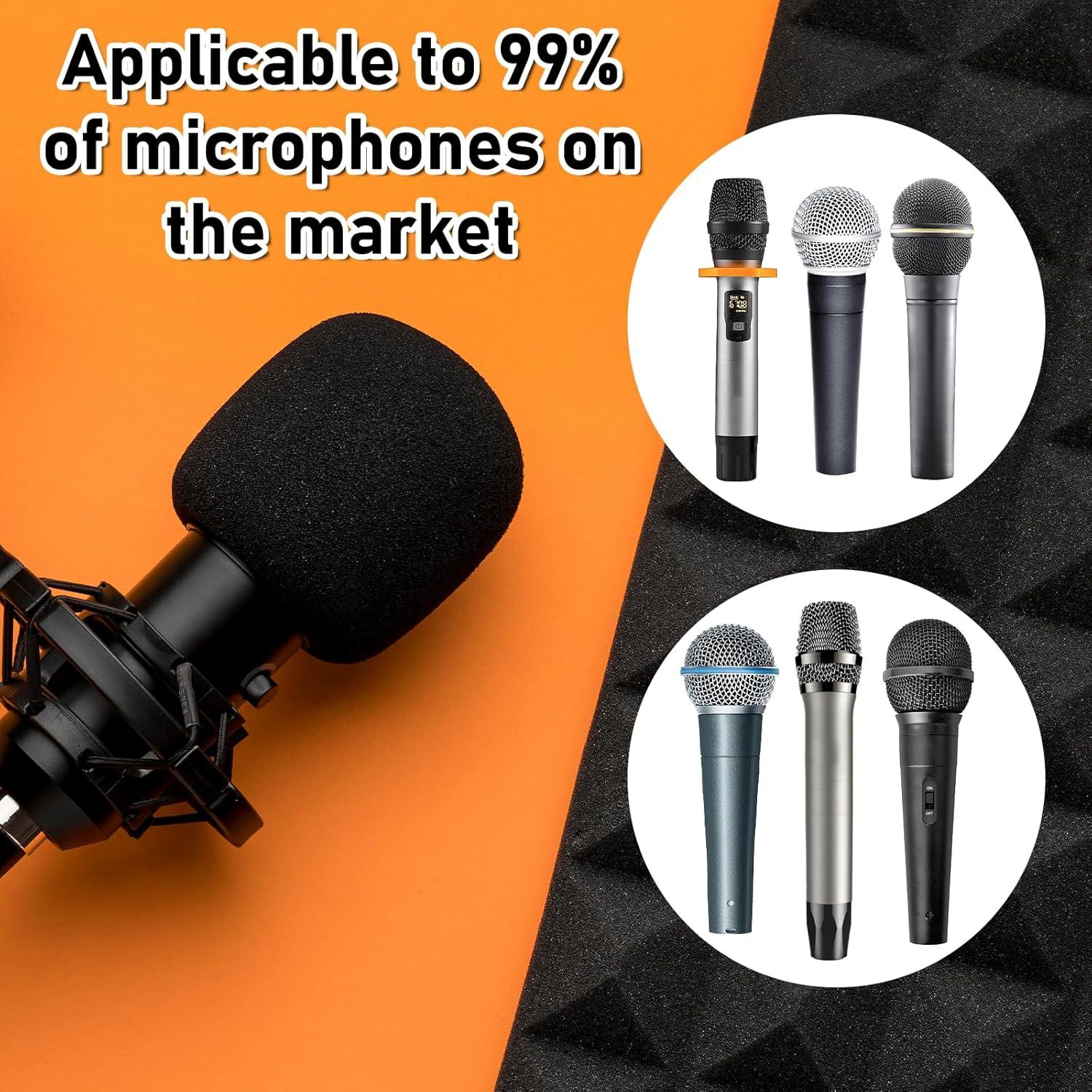 Funda de Espuma Negra para Micrófono - 9 Piezas - Filtra Ruido