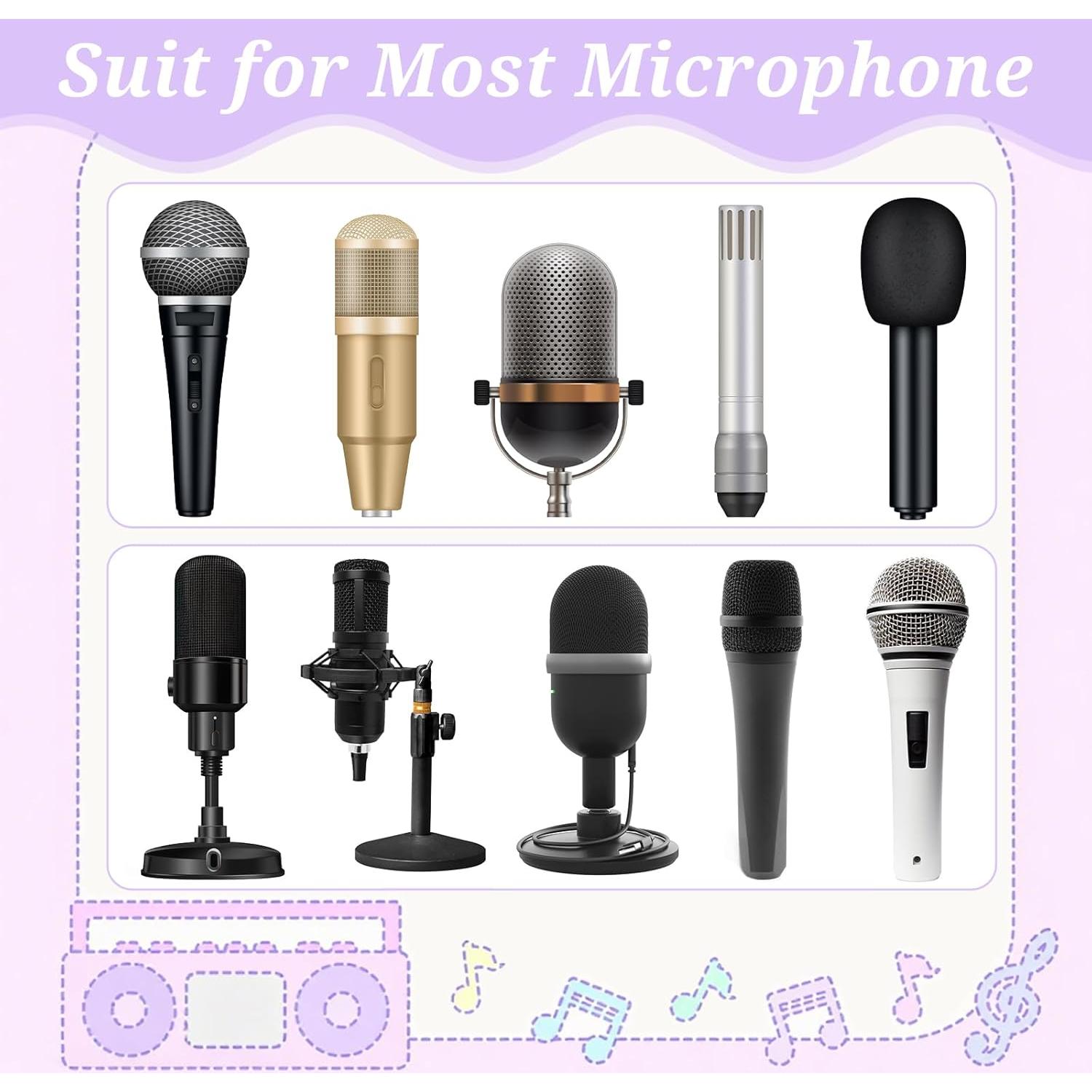 400 Fundas Desechables para Micrófonos de Tela No Tejida - Negro