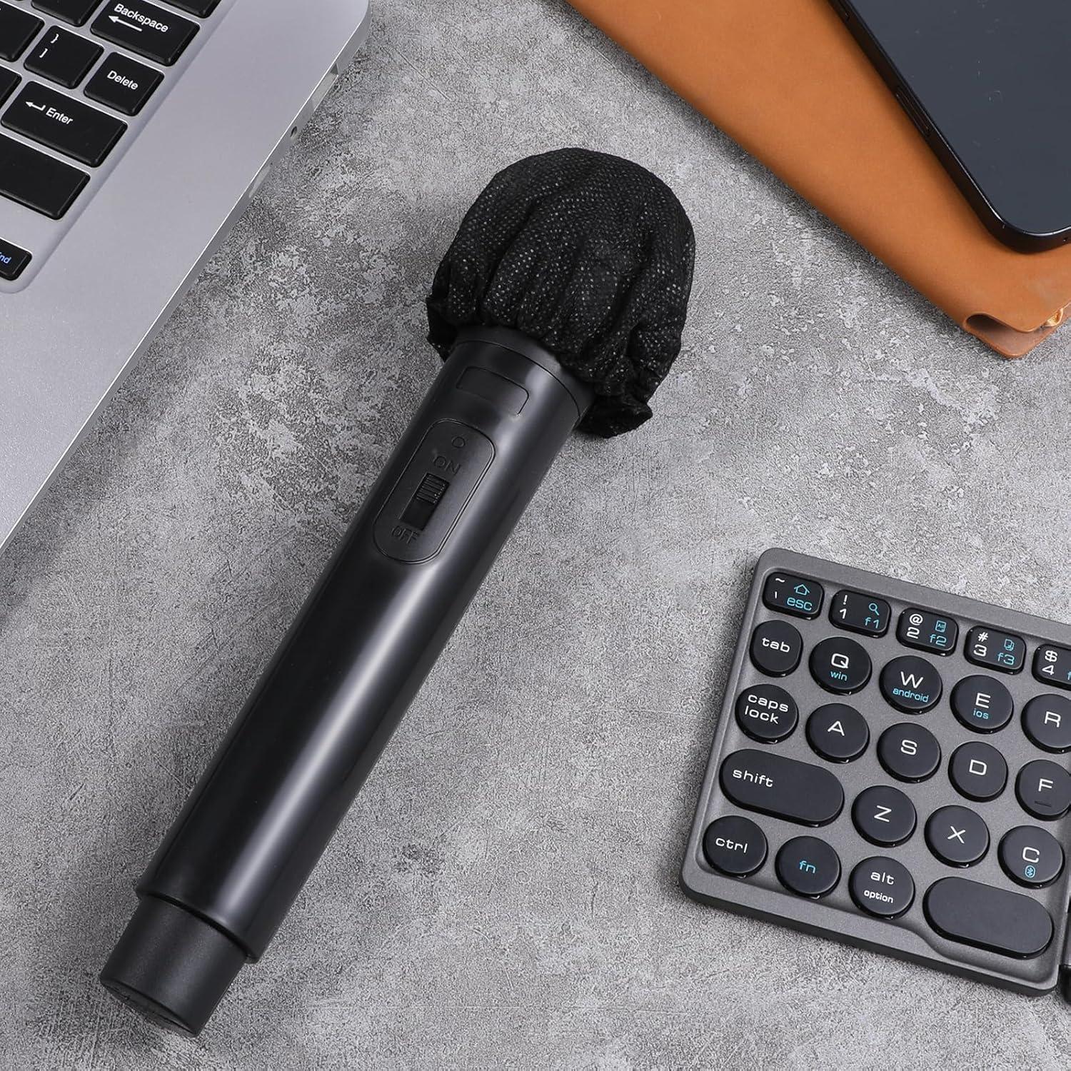 400 Fundas Desechables para Micrófonos de Tela No Tejida - Negro