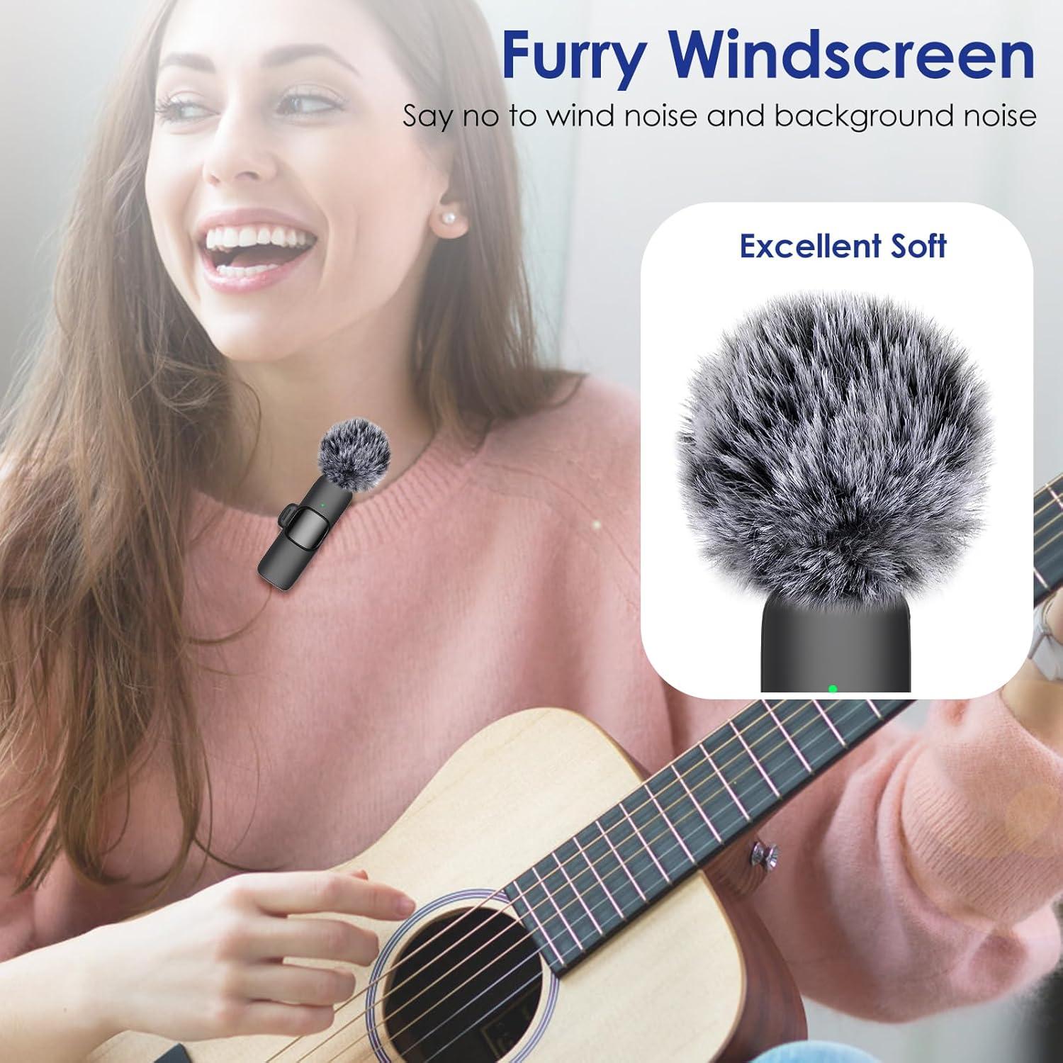 Juego de Paravientos Inalámbricos HEHOTTC para Micrófono Lavalier - 8 Pcs