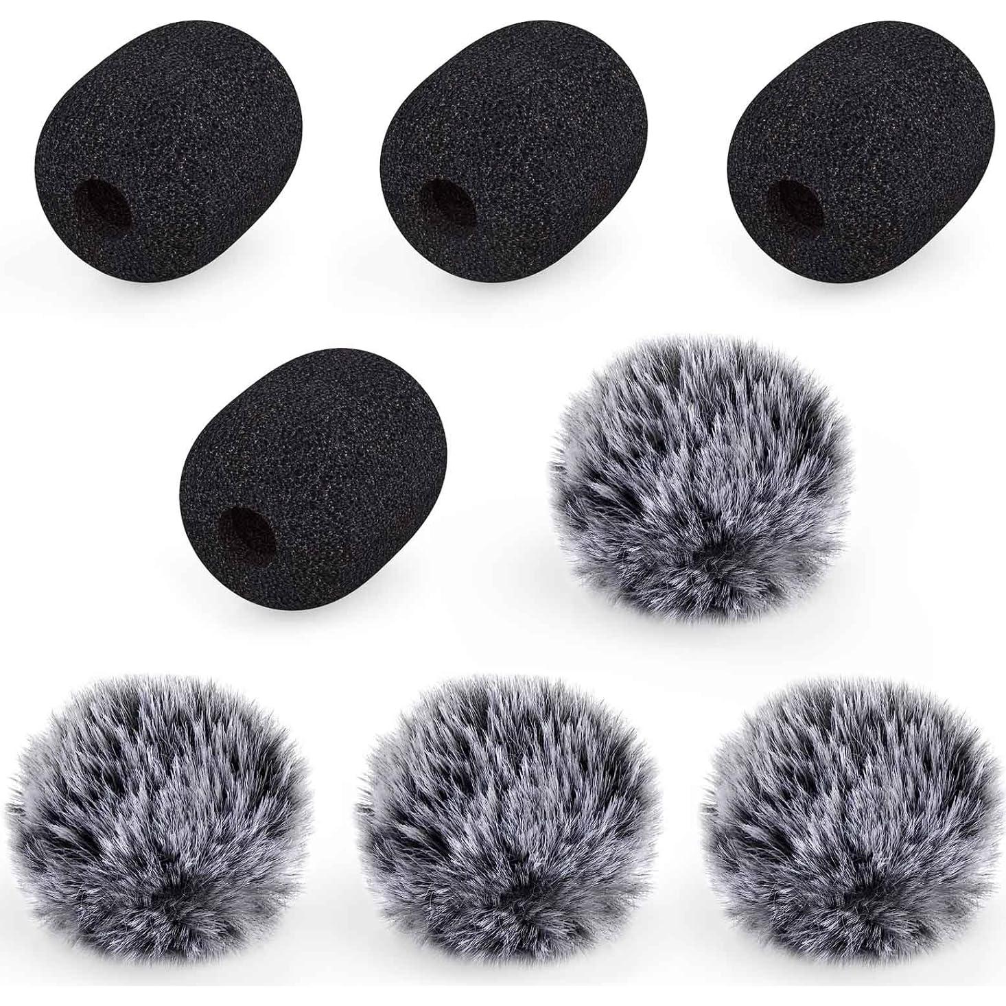 Juego de Paravientos Inalámbricos HEHOTTC para Micrófono Lavalier - 8 Pcs