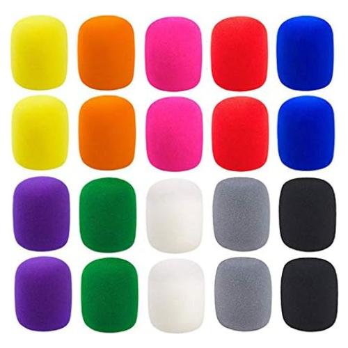 20 Cubiertas de Micrófono de Espuma Luckkyme - 10 Colores