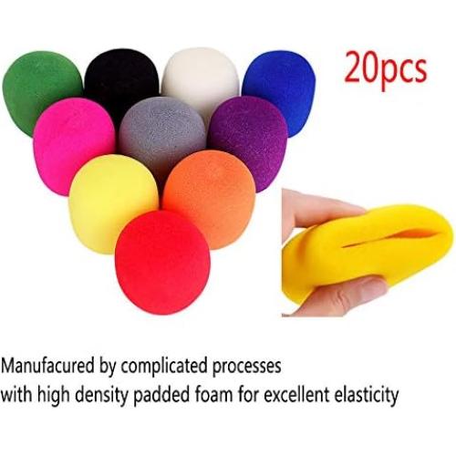 20 Cubiertas de Micrófono de Espuma Luckkyme - 10 Colores