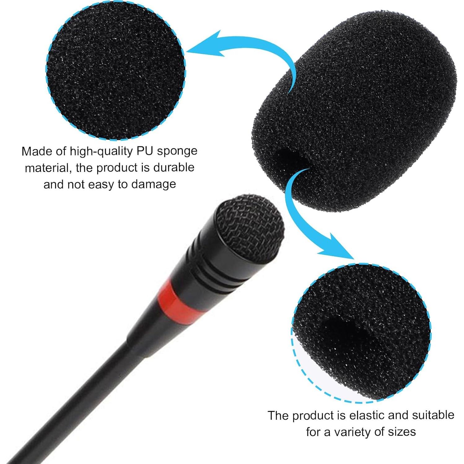 Paquete de 12 Cubiertas de Espuma para Micrófono - Alta Densidad