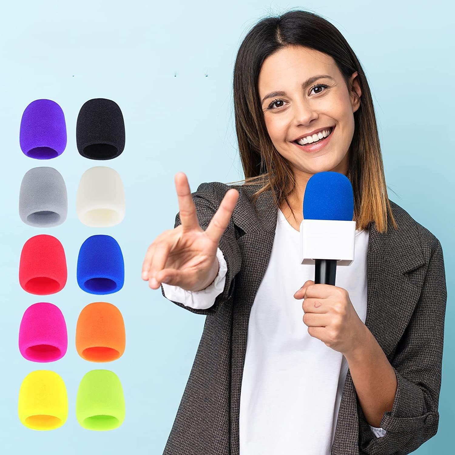 Funda de micrófono Fielect de espuma rosa 62x70mm