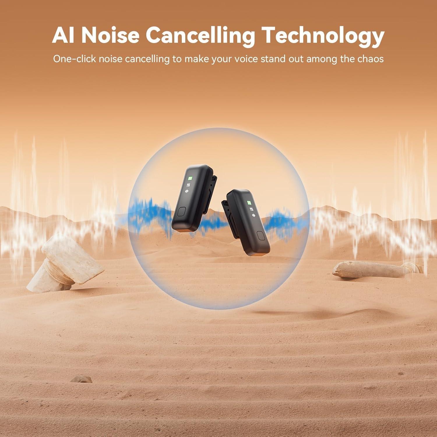 Micrófono Inalámbrico LEVN LM101 para iPhone/Android/PC, 30H Batería