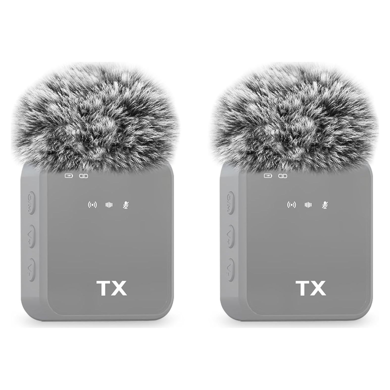 Paraviento Micrófono Lavalier Inalámbrico PQRQP 2-Pack