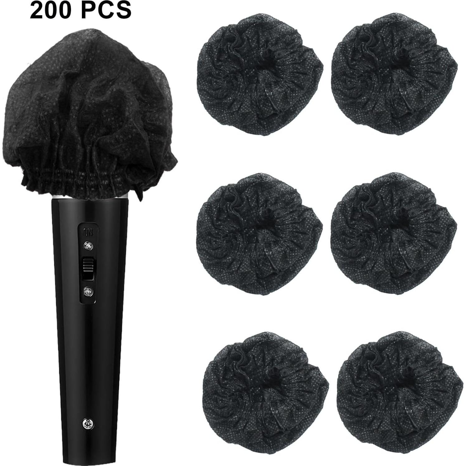 200 Fundas Desechables para Micrófono Waziaqoc - Tela No Tejida