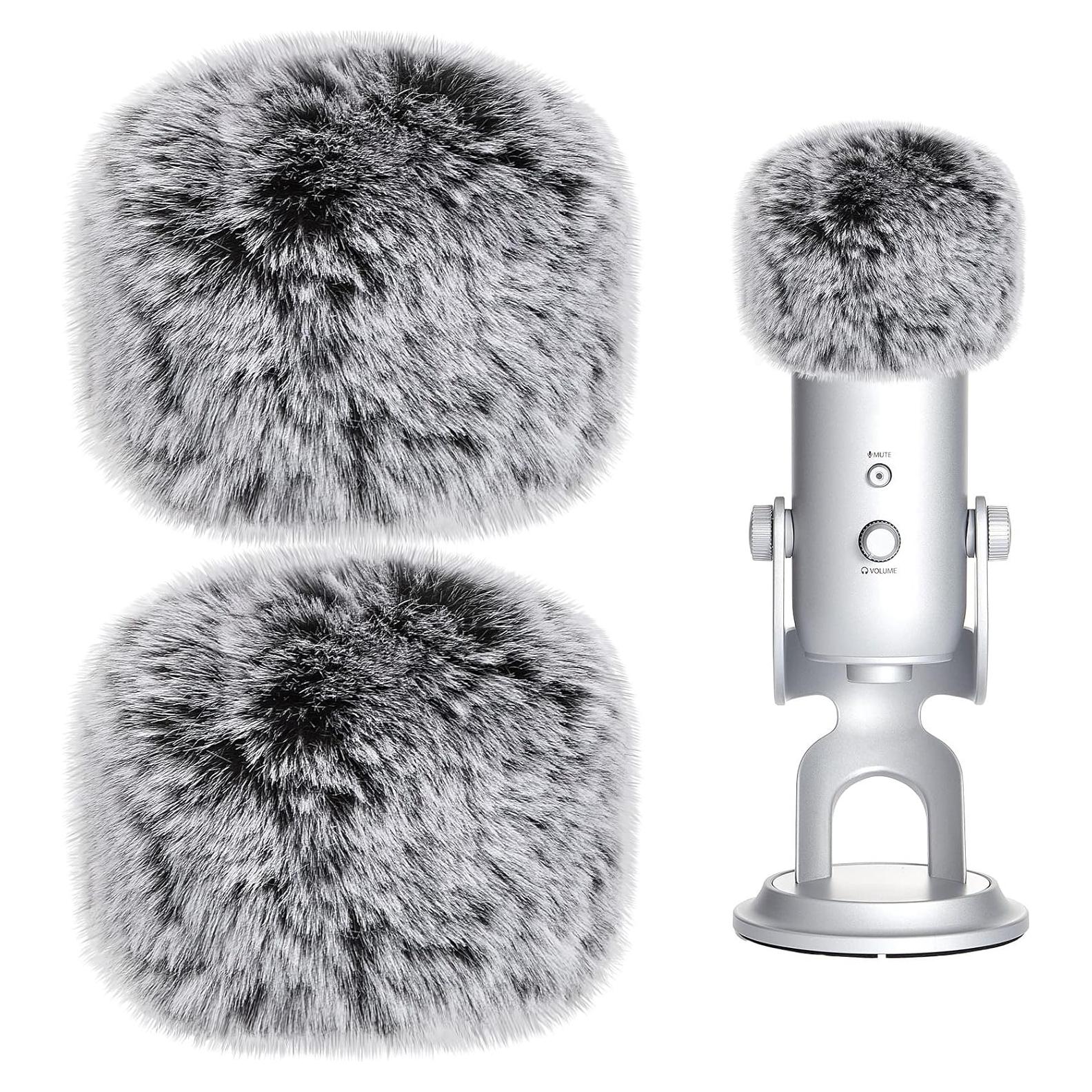 Nezyo Filtro de Viento Peludo para Micrófono - 2 Pcs