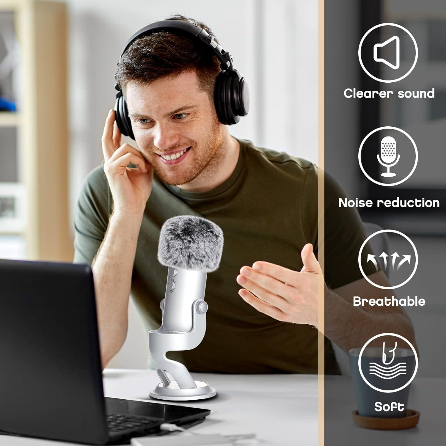 Nezyo Filtro de Viento Peludo para Micrófono - 2 Pcs