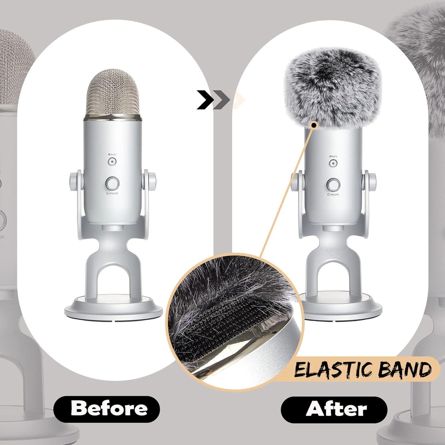 Nezyo Filtro de Viento Peludo para Micrófono - 2 Pcs