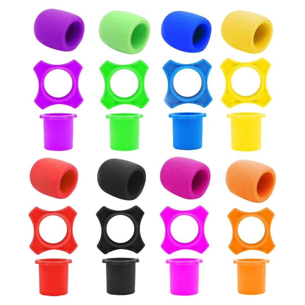 8 Juegos de Cubiertas de Espuma y Silicona para Micrófono UUYYEO