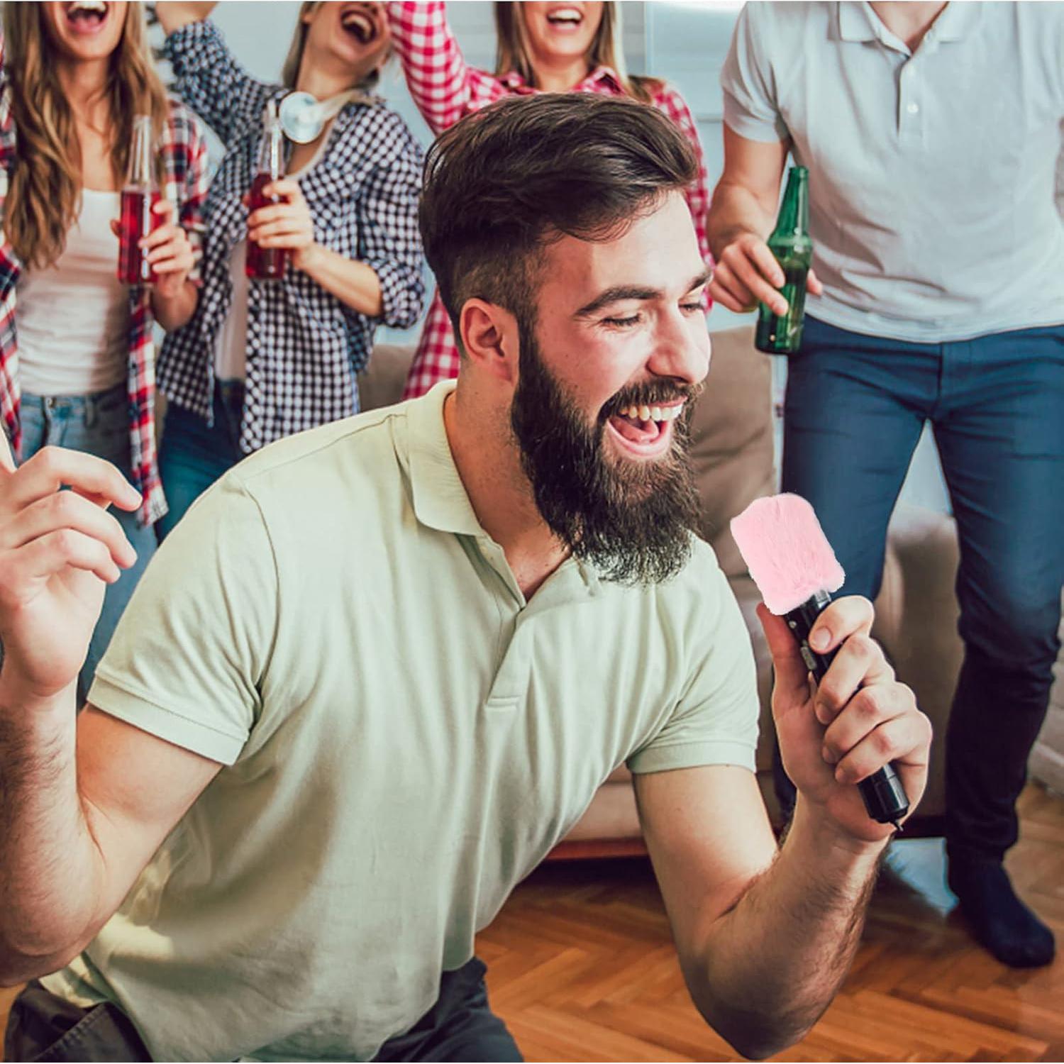 Funda Peluda para Micrófono Vaguelly Rosa - Parabrisas Antiviento