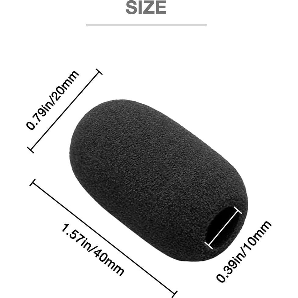 Cubiertas de Micrófono Voarmaks para Auriculares Lightspeed - 4 Piezas