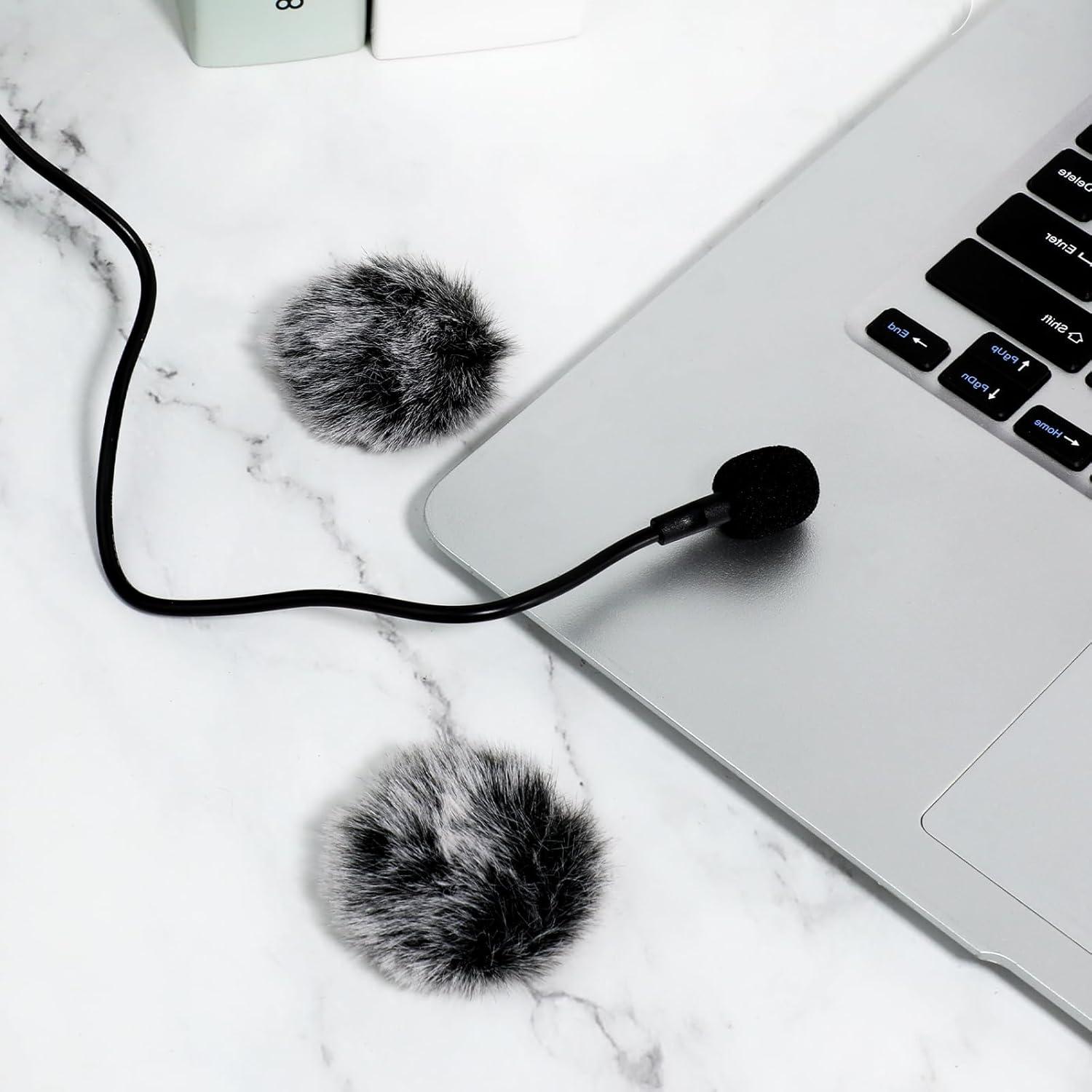 Paquete de 5 Muff de Viento para Micrófono Lavalier - Piel Sintética