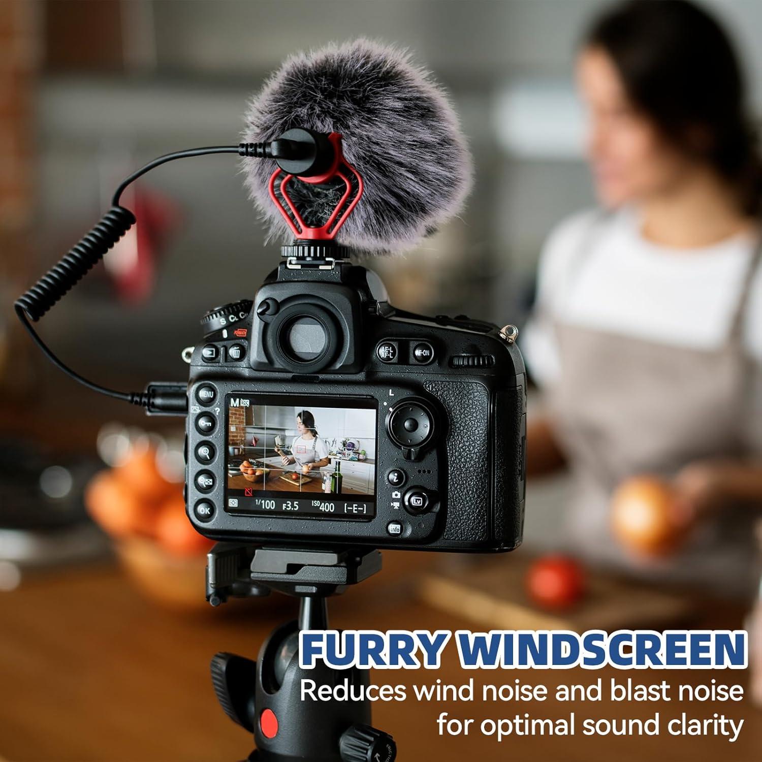 Paquete de 5 Muff de Viento para Micrófono Lavalier - Piel Sintética