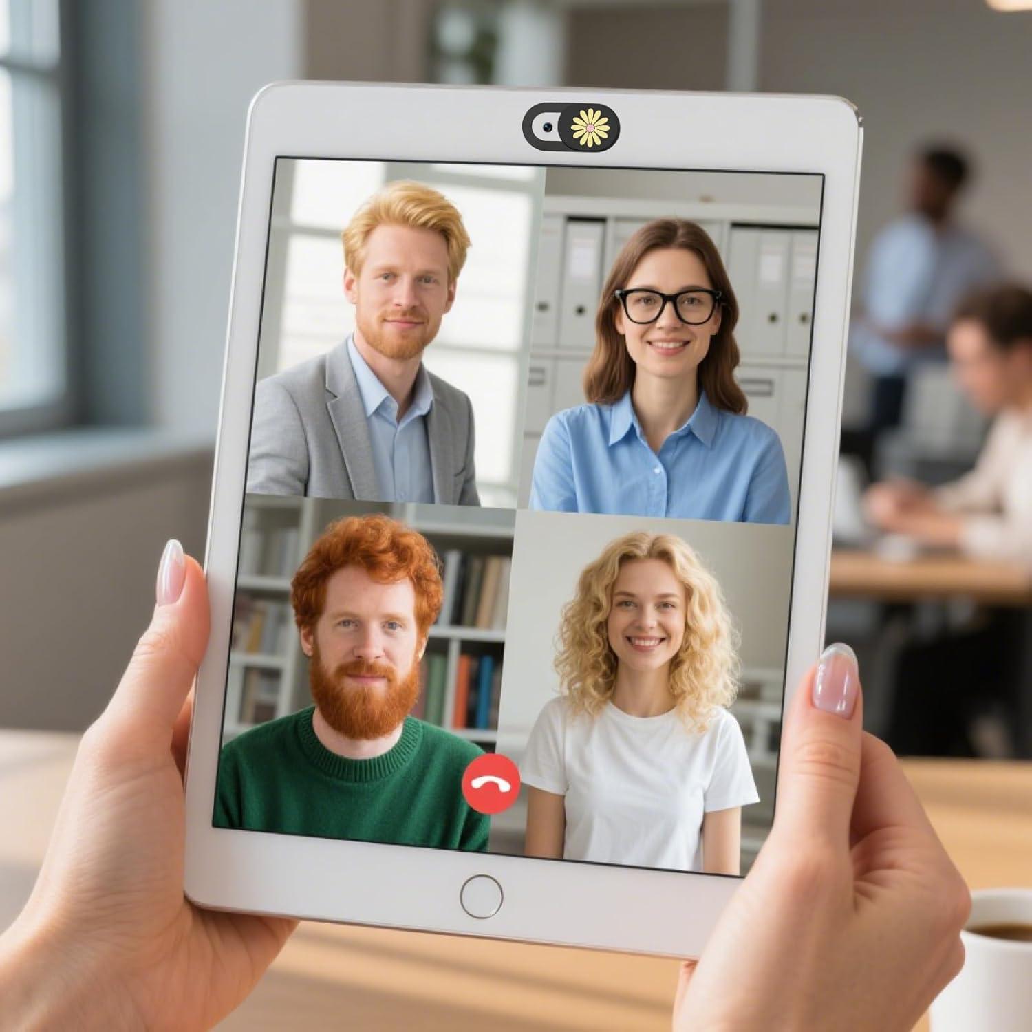 6 Piezas Cubiertas de Webcam PRESSINART Floral Privacidad