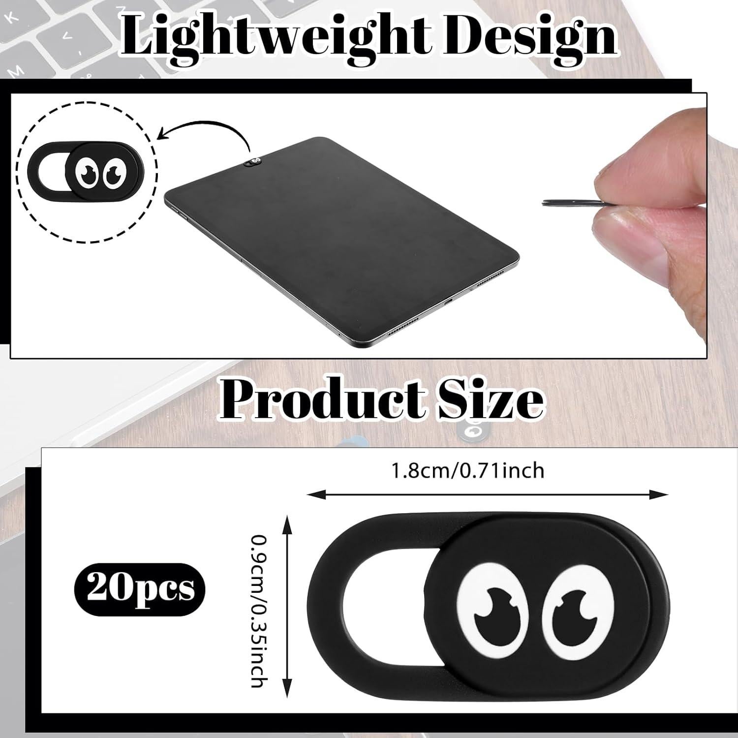 20 Cubiertas de Webcam Ultra Delgadas LXUEJIE 1.8x0.9cm