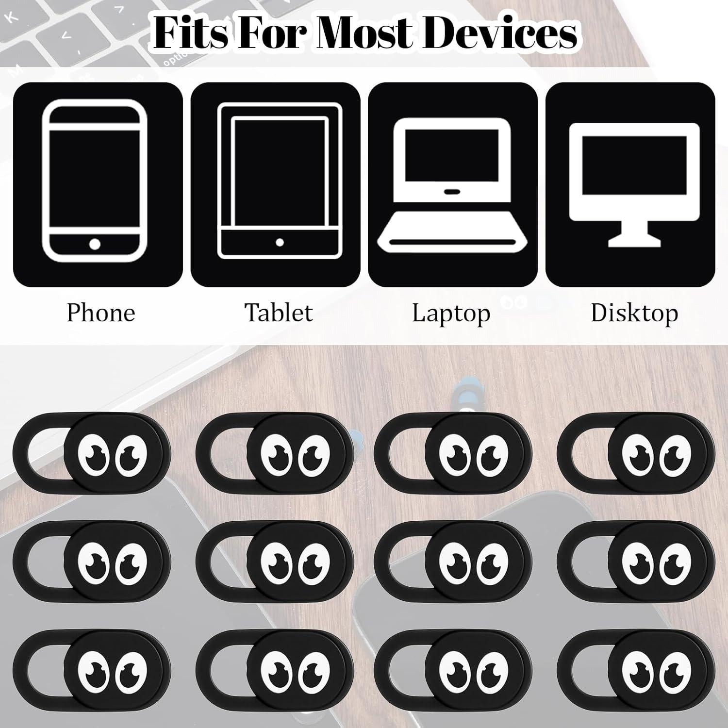 20 Cubiertas de Webcam Ultra Delgadas LXUEJIE 1.8x0.9cm