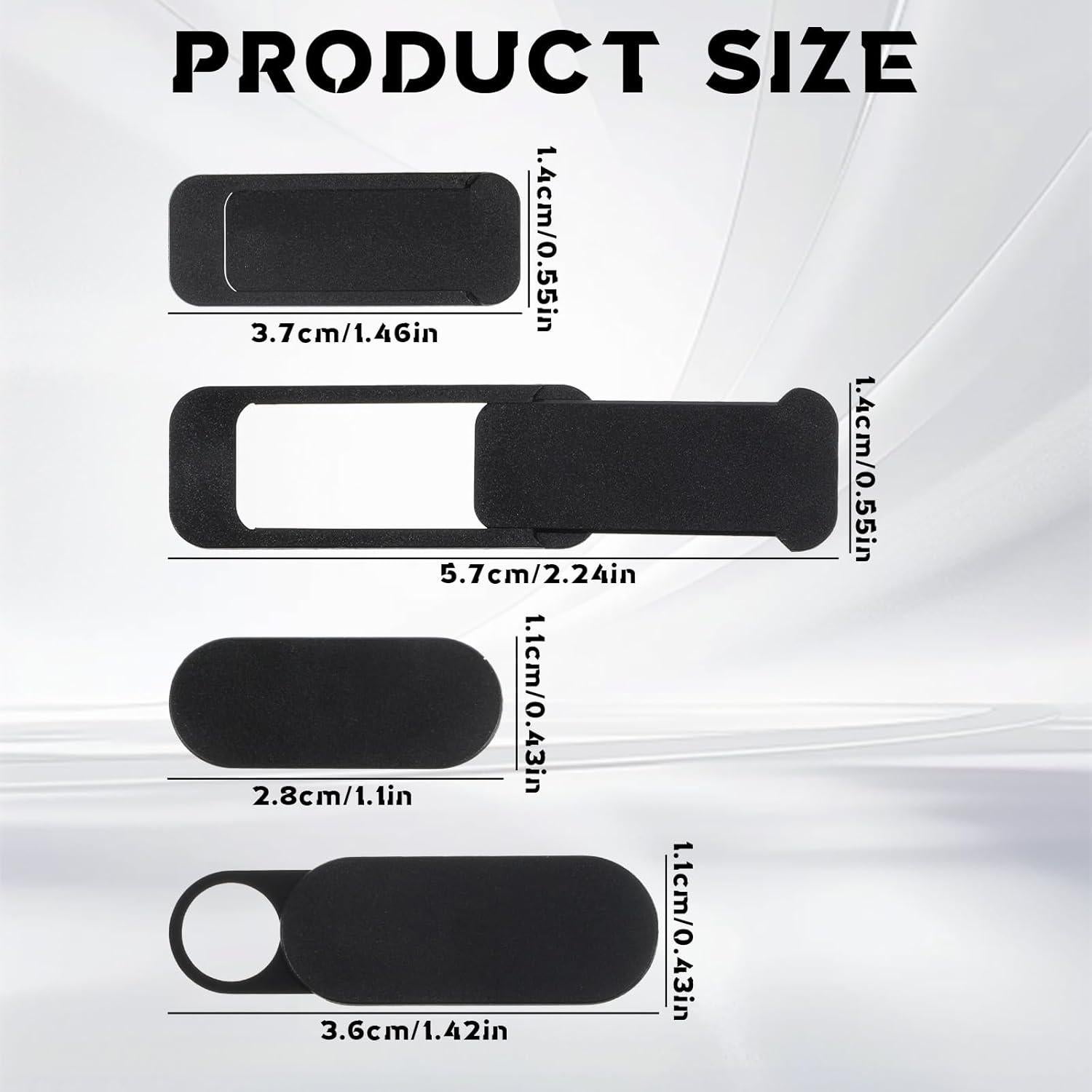 Webcam Cover, 3 Pcs Ultra Thin Laptop Camera Cover Slide Camera Blocker Slider Privacy Protector Suitable for Computer, Phones, Laptops, Tablets, Desktops, Great for Privacy (Black)