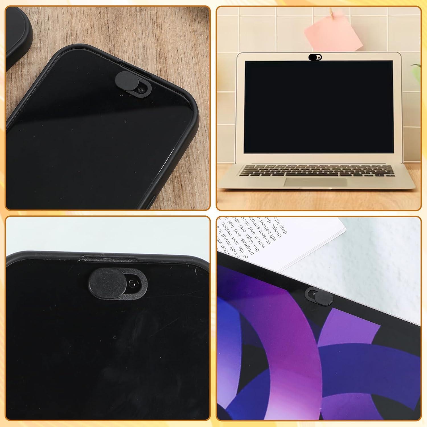 Cubierta de Webcam Alrhso 33 Pcs Ultra Delgado Negro