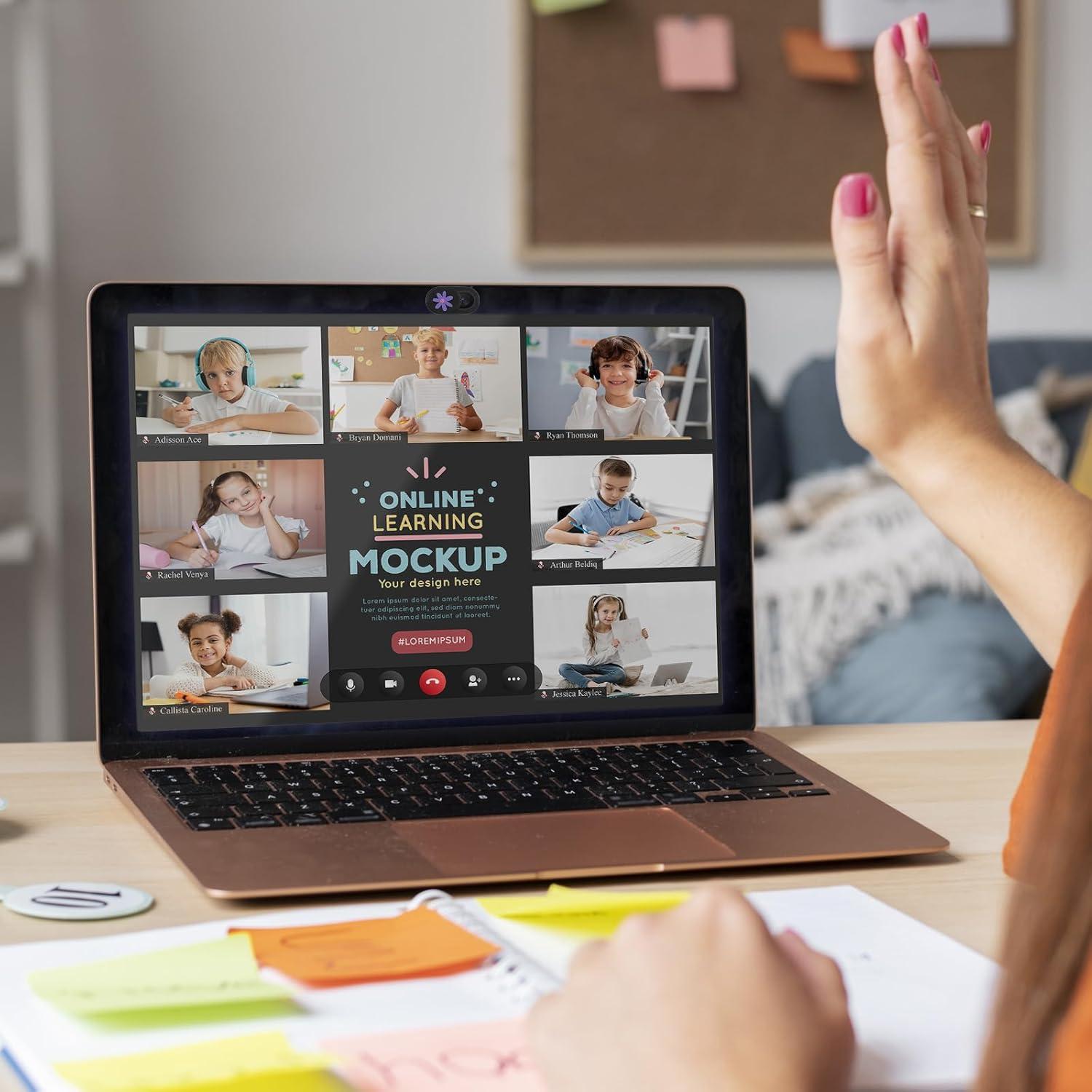 Paquete de 3 Cubiertas Deslizantes para Webcam Jxiwfvl Flores