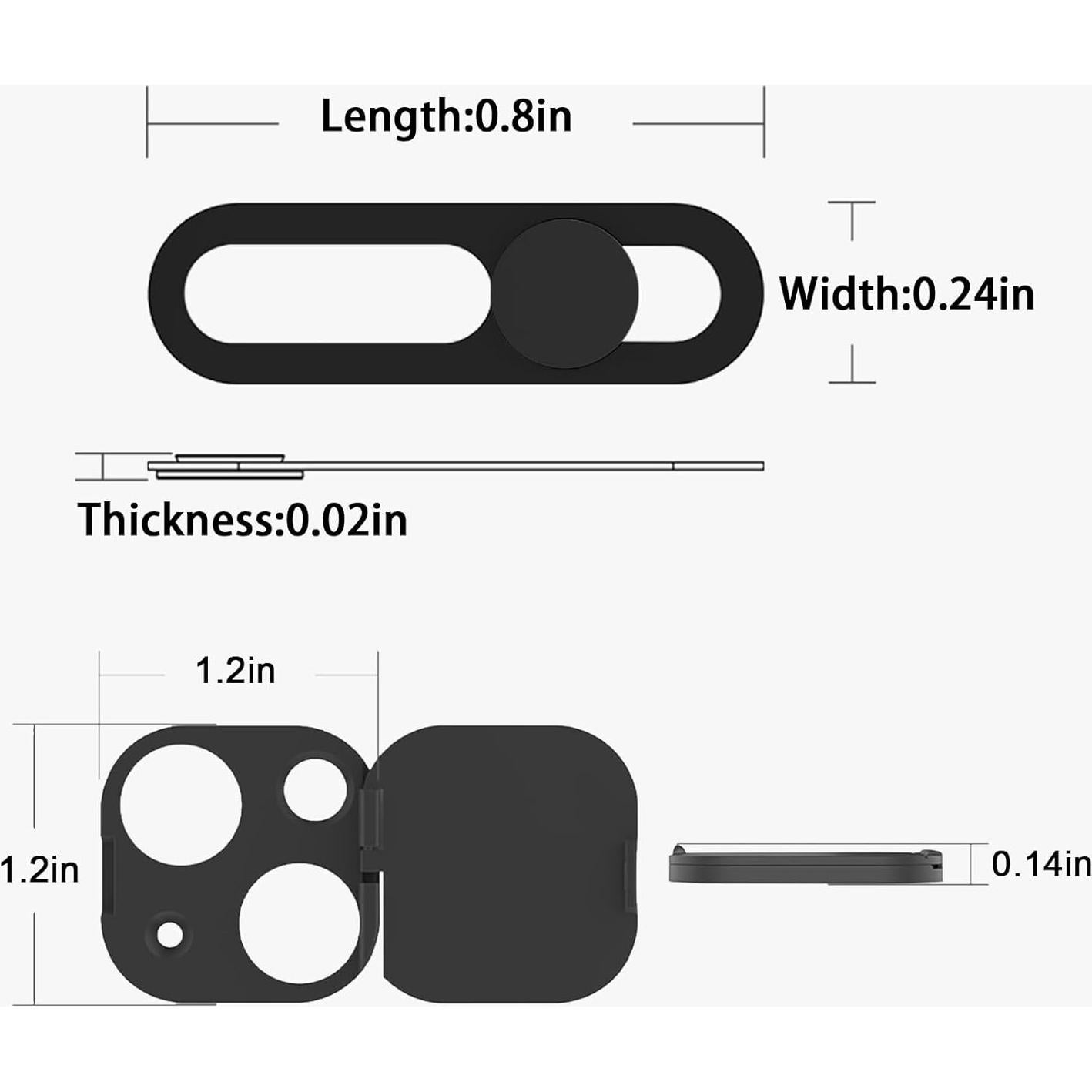 Cubierta de Privacidad EYSOFT para iPhone 15/15 Plus - 2 Pack