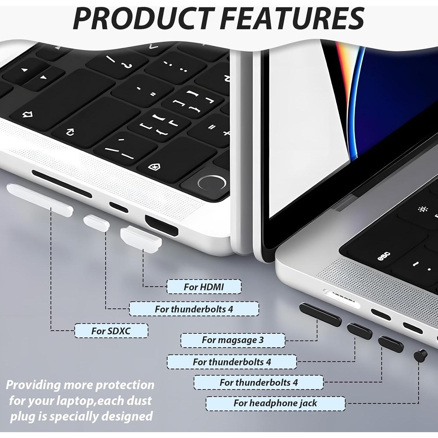Kit de 56 Tapones de Silicona Anti-Dust para Laptop TNJPSEK