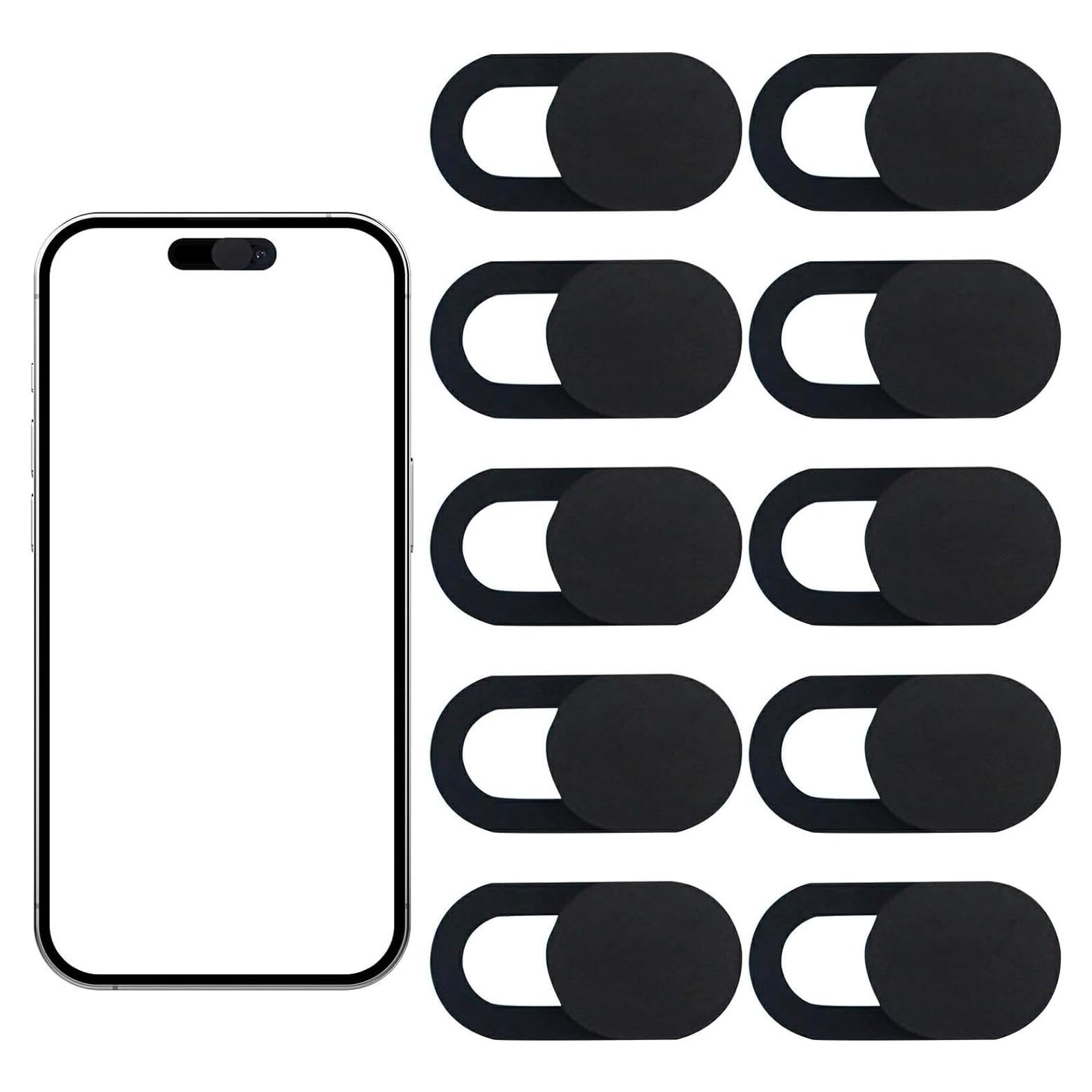 10 Piezas Cubierta Deslizante de Cámara Laptop Ksheria Negra