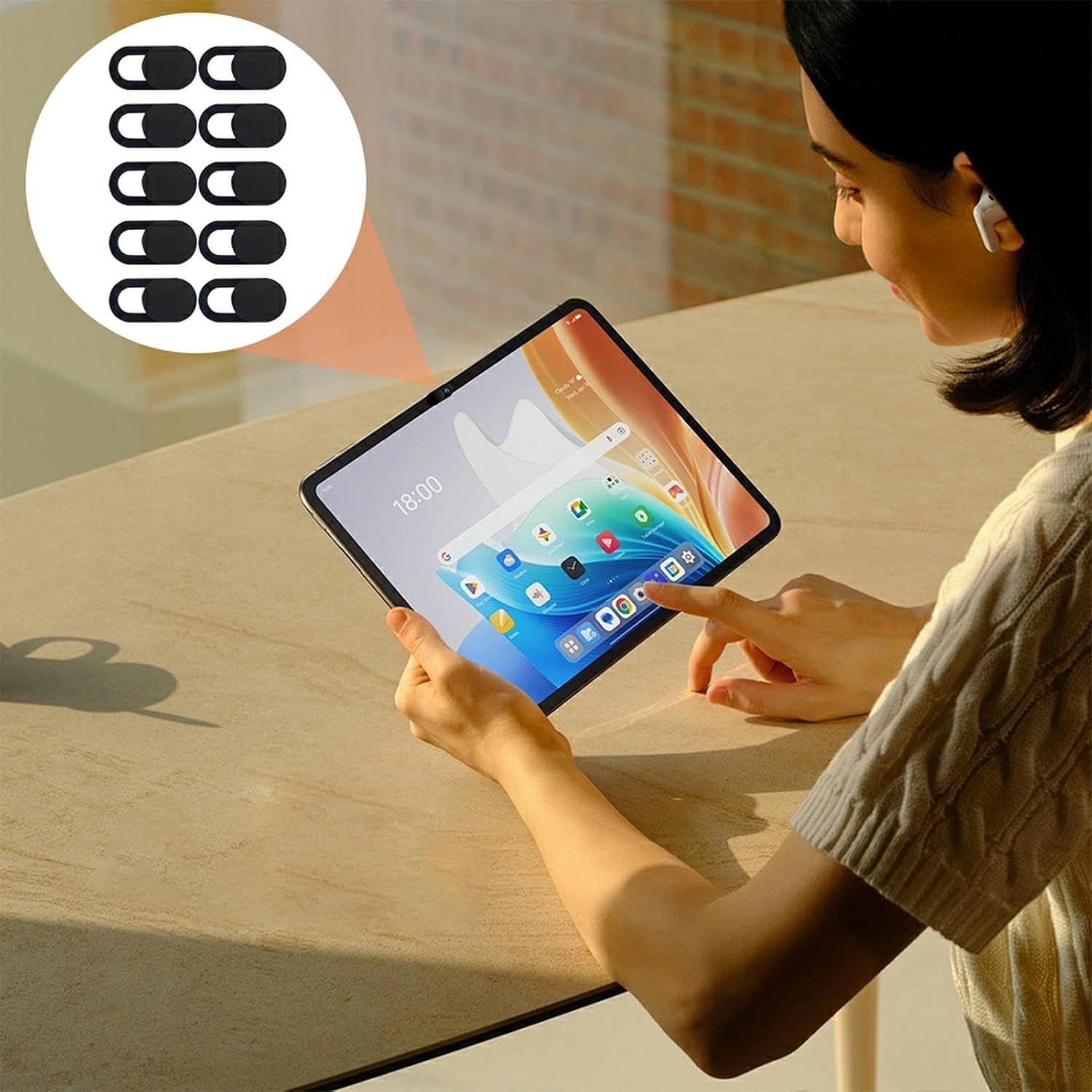 10 Piezas Cubierta Deslizante de Cámara Laptop Ksheria Negra