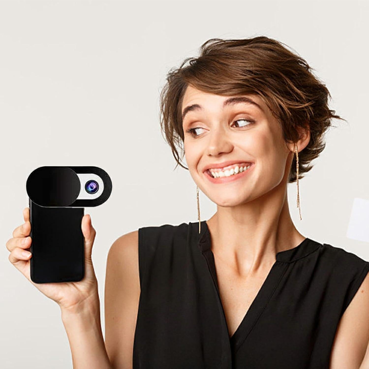 10 Piezas Cubierta Deslizante de Cámara Laptop Ksheria Negra