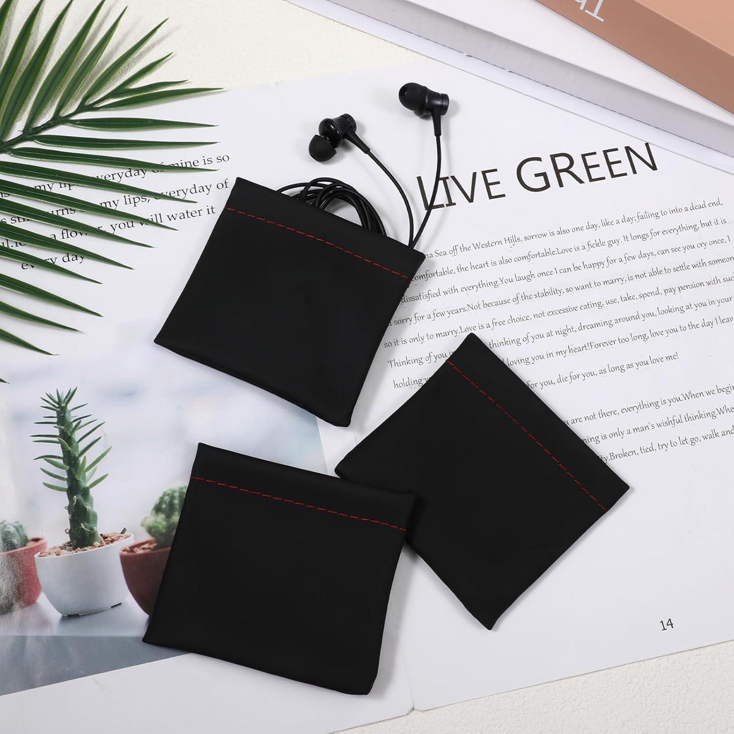 Bolsa de Almacenamiento de Auriculares 6 PCS Hpmjz Negra