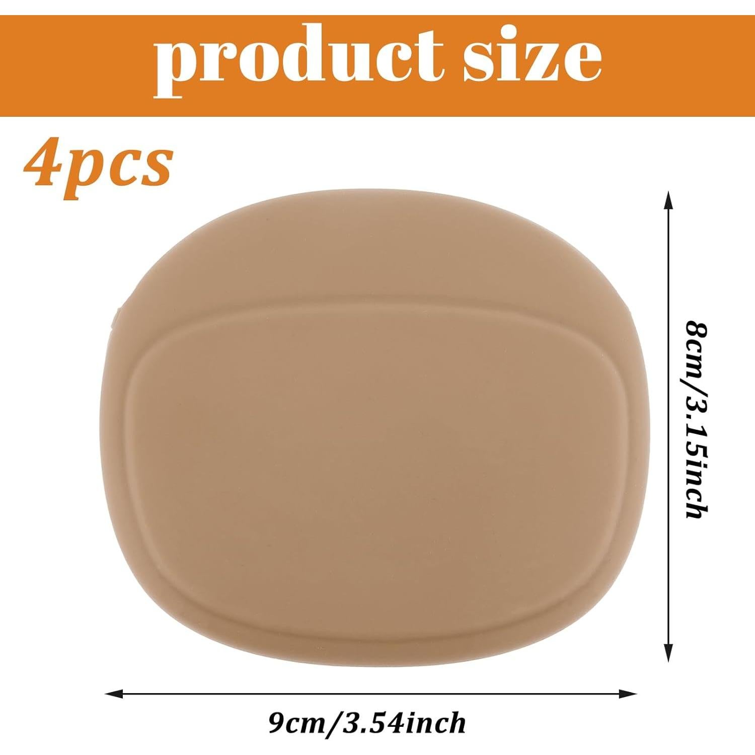 Funda de Silicona para Auriculares Larrel - 4 Pcs Rojo y Marrón