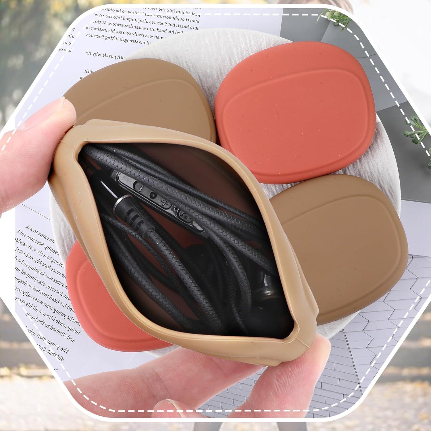 4 Fundas de Silicona para Auriculares Tweruna - Rojo y Marrón