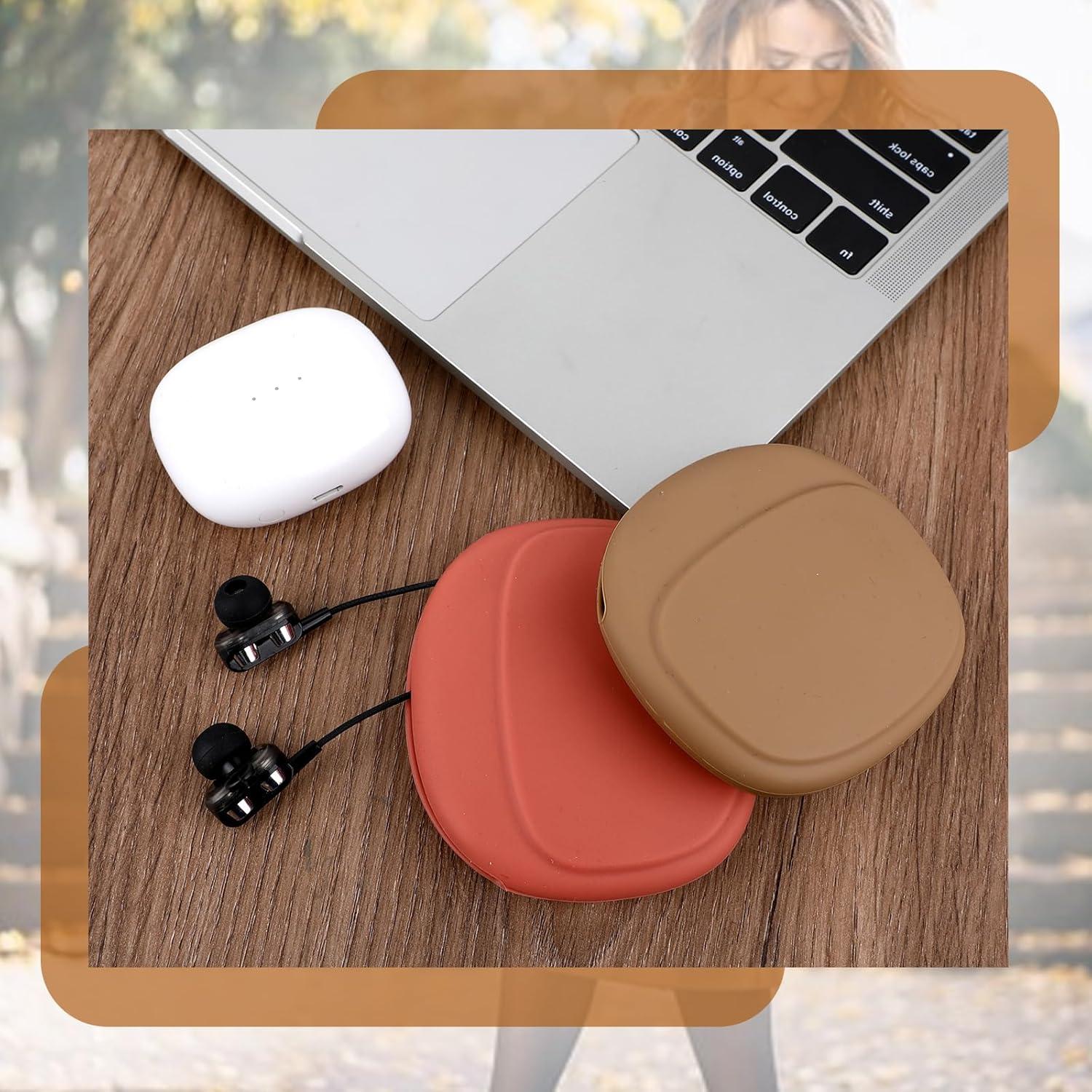4 Fundas de Silicona para Auriculares Tweruna - Rojo y Marrón
