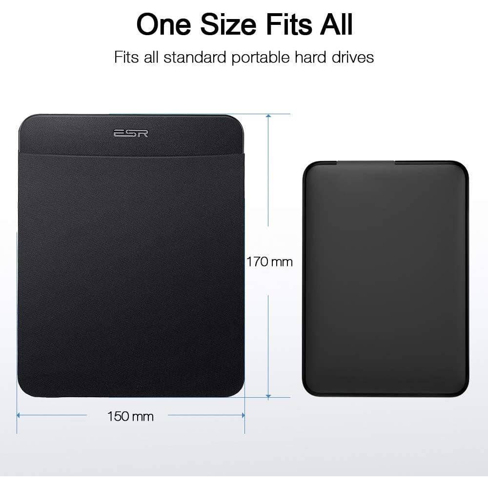 Funda Portátil ESR para Disco Duro Externo - Negro