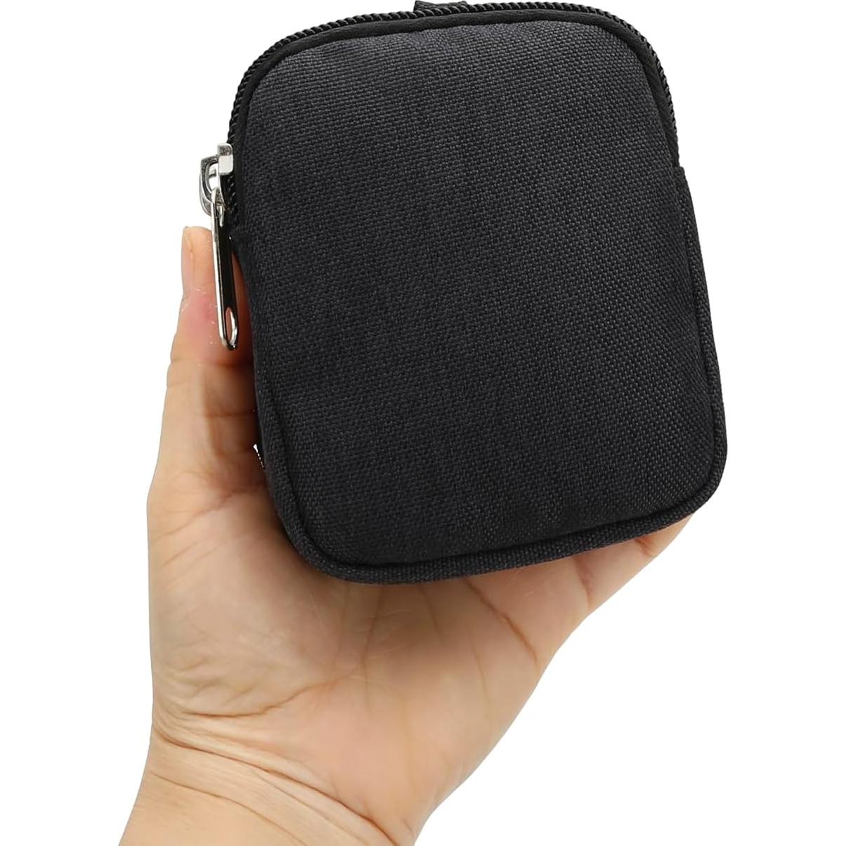 Monedero E-Tree Negro con Clip Mosquetón y Doble Capa