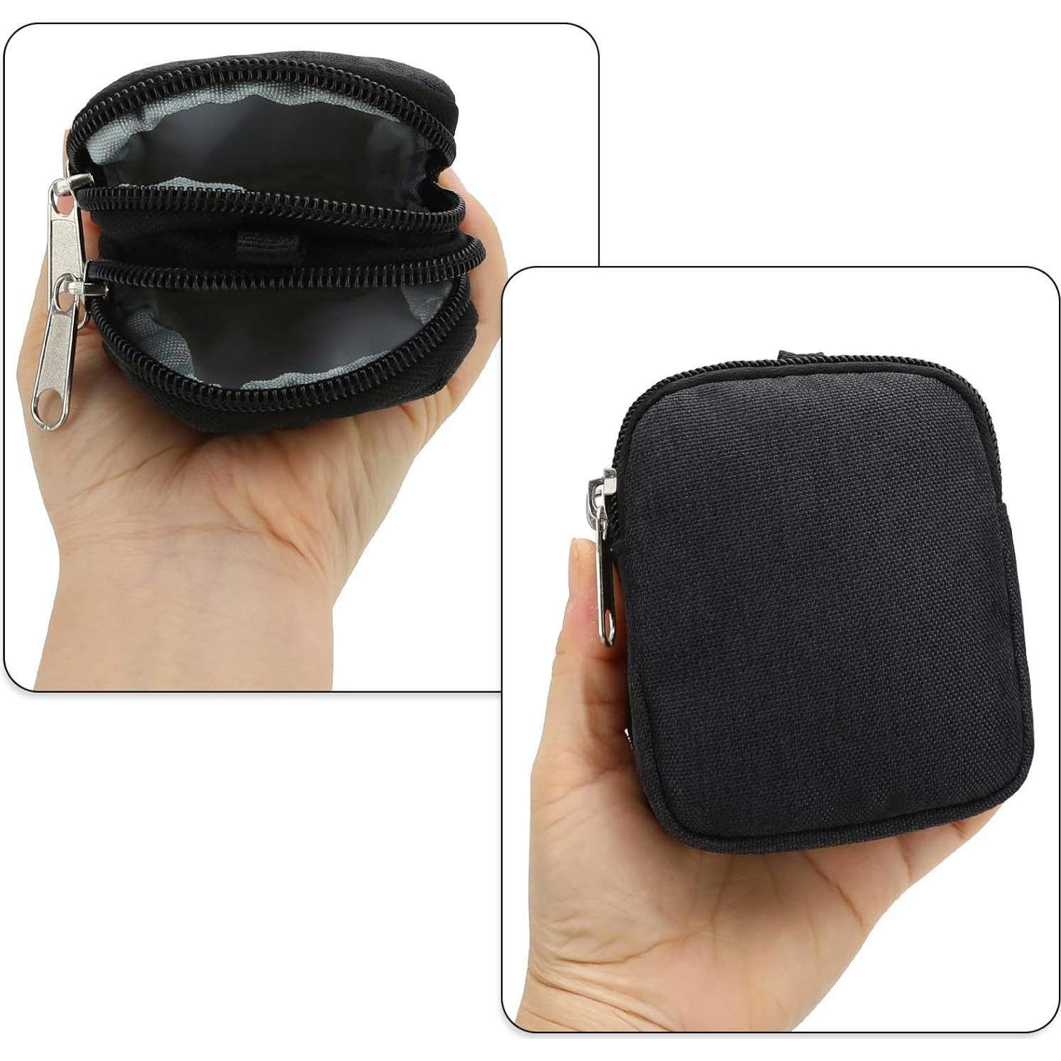 Monedero E-Tree Negro con Clip Mosquetón y Doble Capa