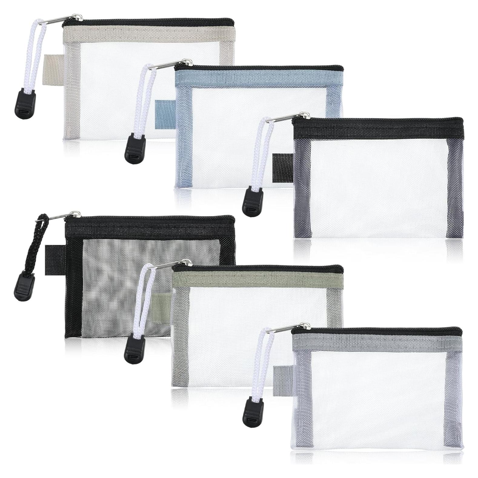 Mini Bolsas de Malla con Cremallera 6 Piezas Nylon LXUEJIE