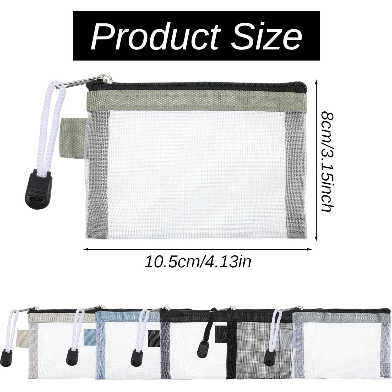 Mini Bolsas de Malla con Cremallera 6 Piezas Nylon LXUEJIE