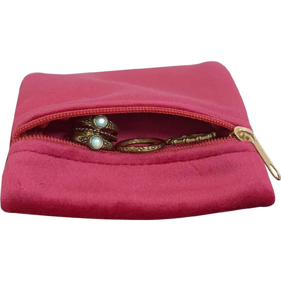 8 Bolsas de Joyas de Terciopelo Wanerxin 10x10 cm Color Mixto