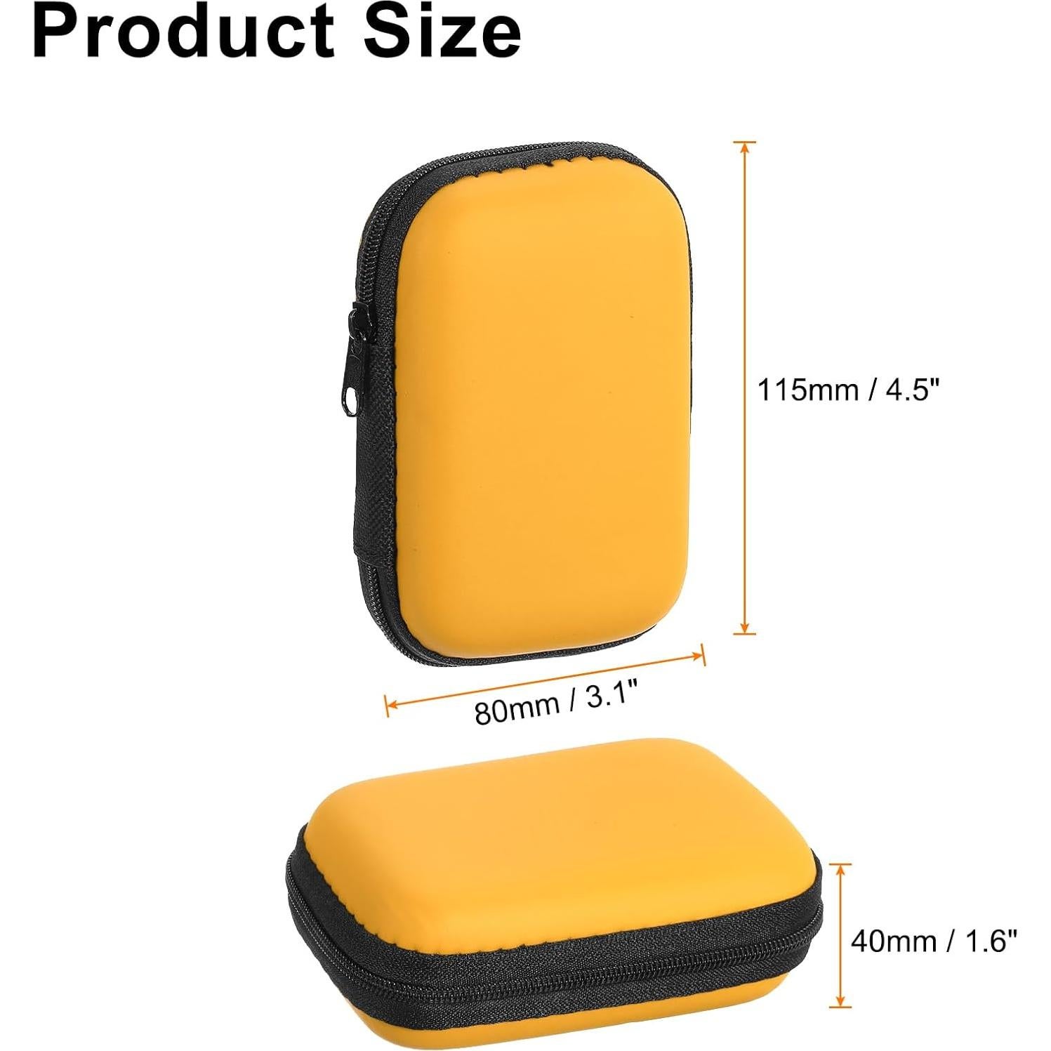 Funda para Auriculares HARFINGTON Amarilla EVA Organizador