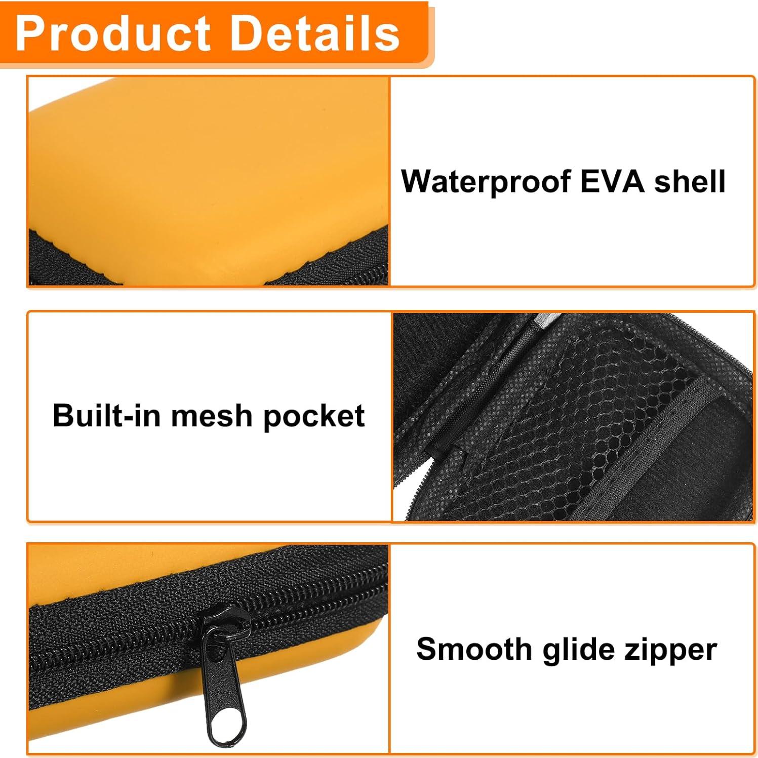 Funda para Auriculares HARFINGTON Amarilla EVA Organizador